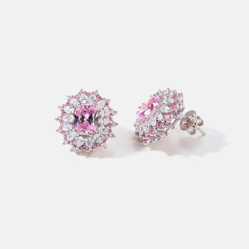 MuShan Jewelry Factory Pure Silver Stud Earrings Light Luxury and High End Accessories Earrings High End Earrings Silver Jewelry