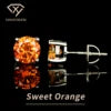 Spot Wholesale Bulk Trendy Fine Jewelry 925 Silver Color Vvs Diamond Moissanite Mossanite Screw Back Stud Earrings for Men Women
