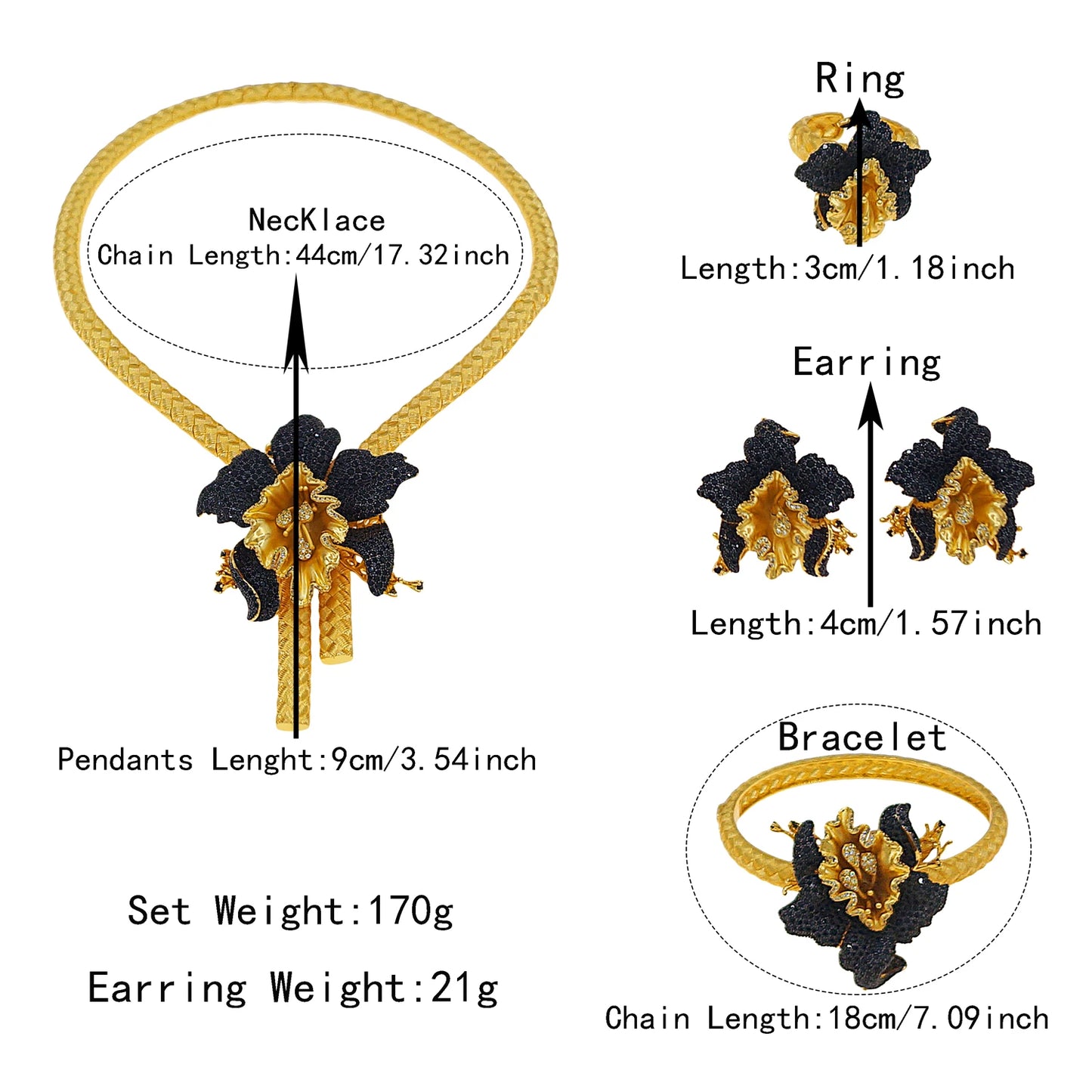 Zhuerrui New Design Sense Jewelry Set American High-end Diamond Series Ladies Classic Inheritance Wedding Four SetsHZ25012219