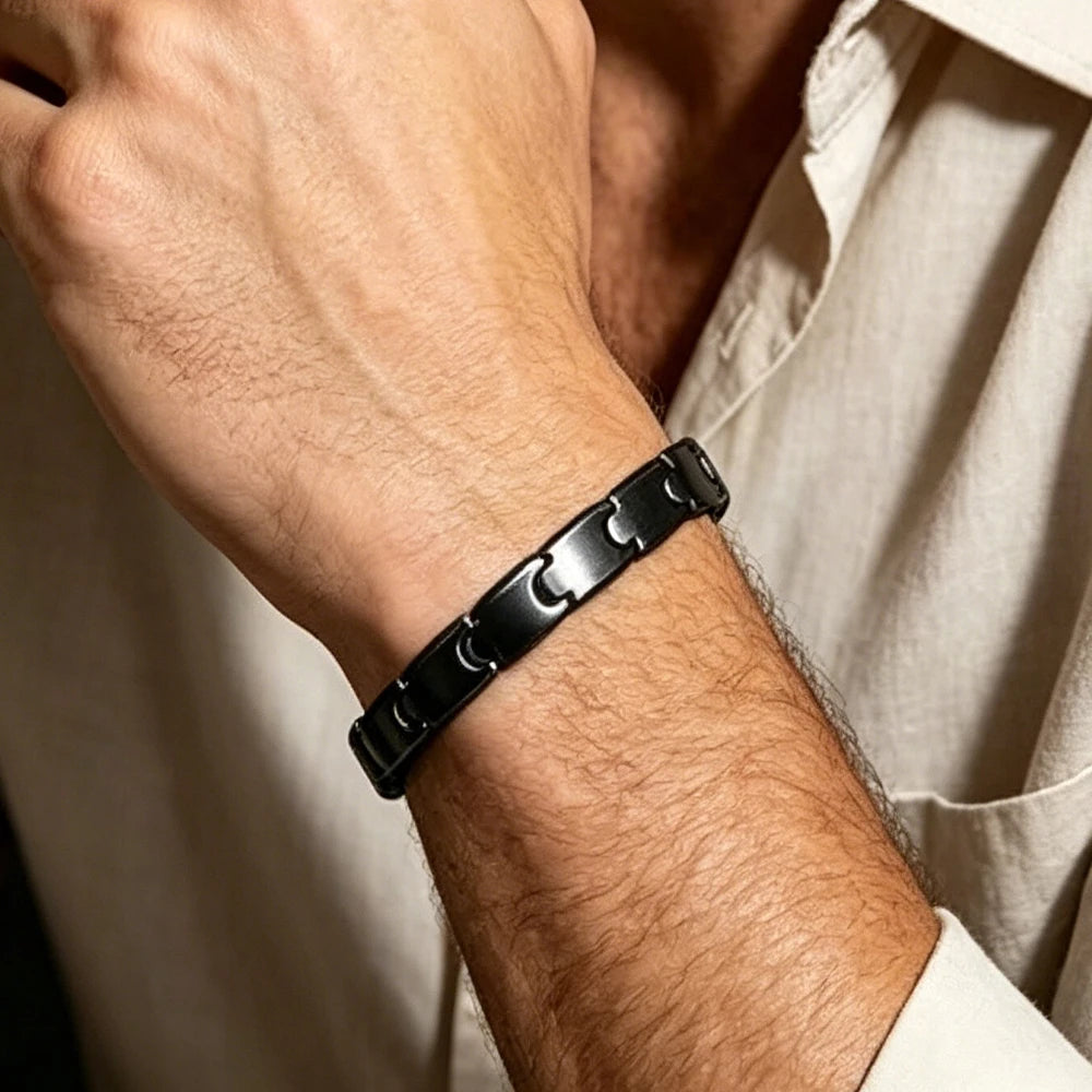 REBEL Unisex Magnetic Stainless Steel Buddhist Bracelet
