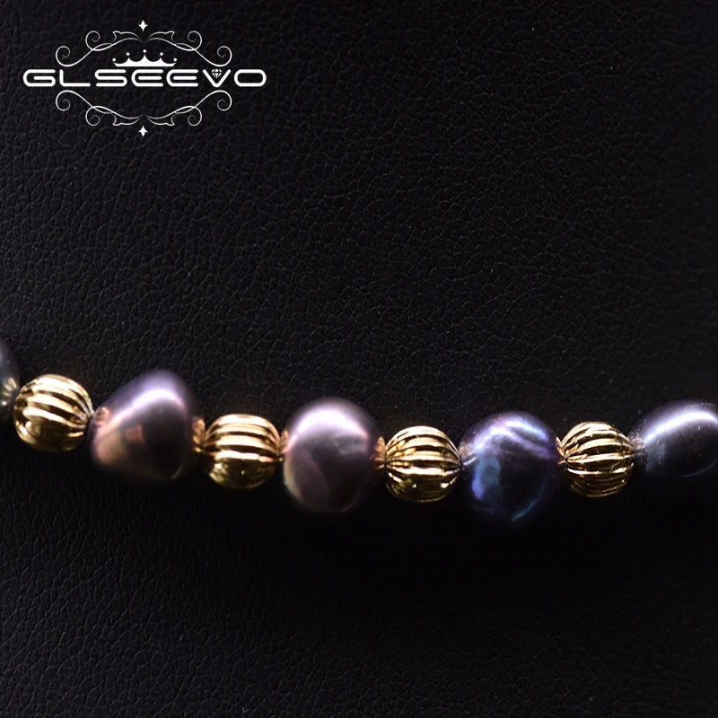 Handmade Natural Freshwater Baroque Pearl Necklace Ladies Anniversary Gift Vintage Jewelry