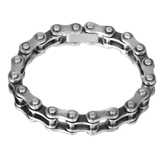 S925 Sterling Silver Motorcycle Chain Bracelet for Men Thick Domineering Bamboo-chain Bangle Fashion Jewelry Wholesale