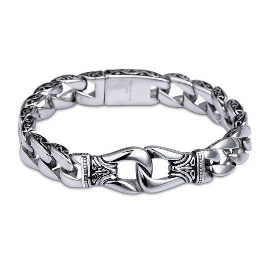 KALEN Stainless Retro Vintage Bracelet Men En Acier Inoxydable Bracelets Acier Inoxydable