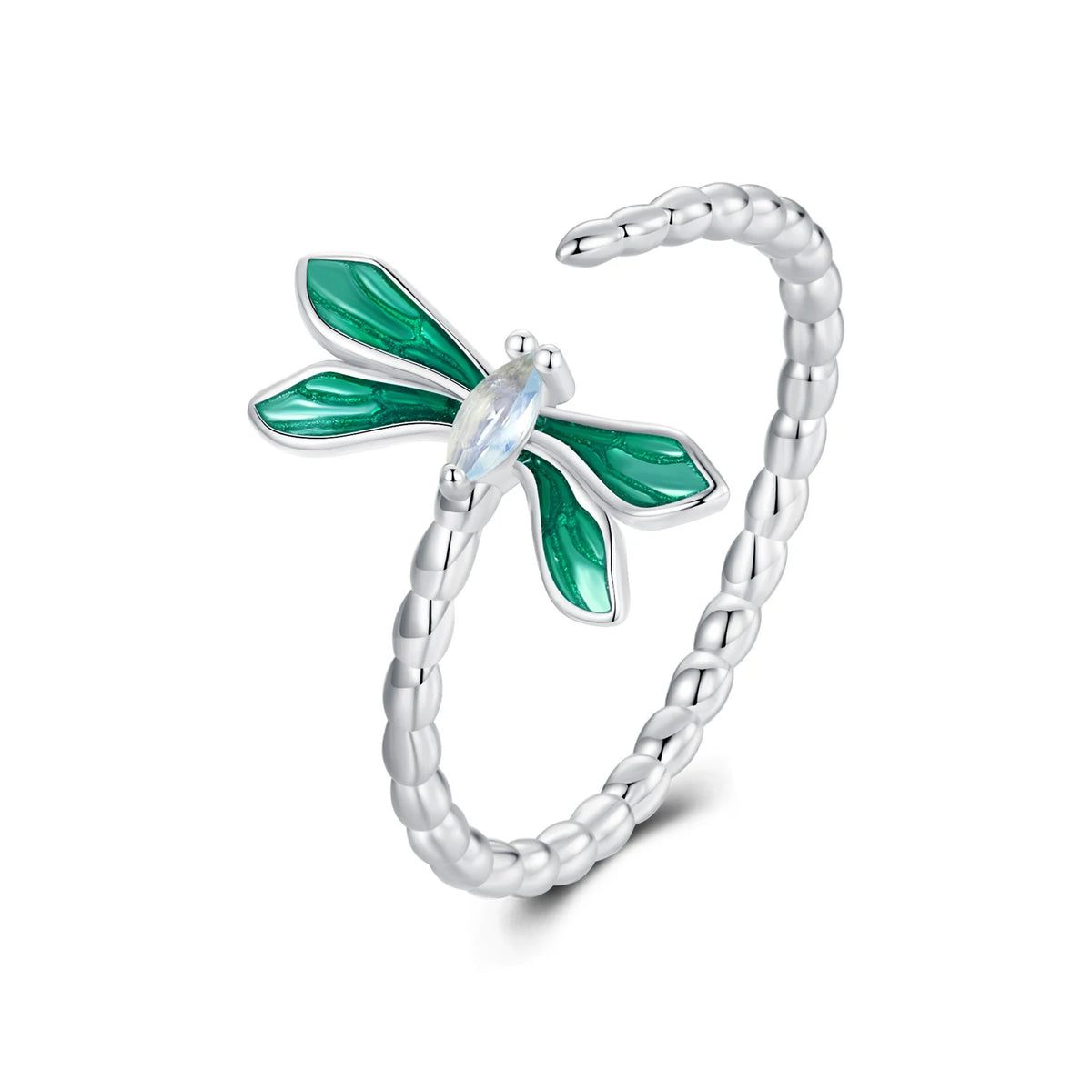 S&S 925 Silver Earring & Ring Set – Butterfly, Dragonfly, Bird & Flower – Platinum Plated – Collection