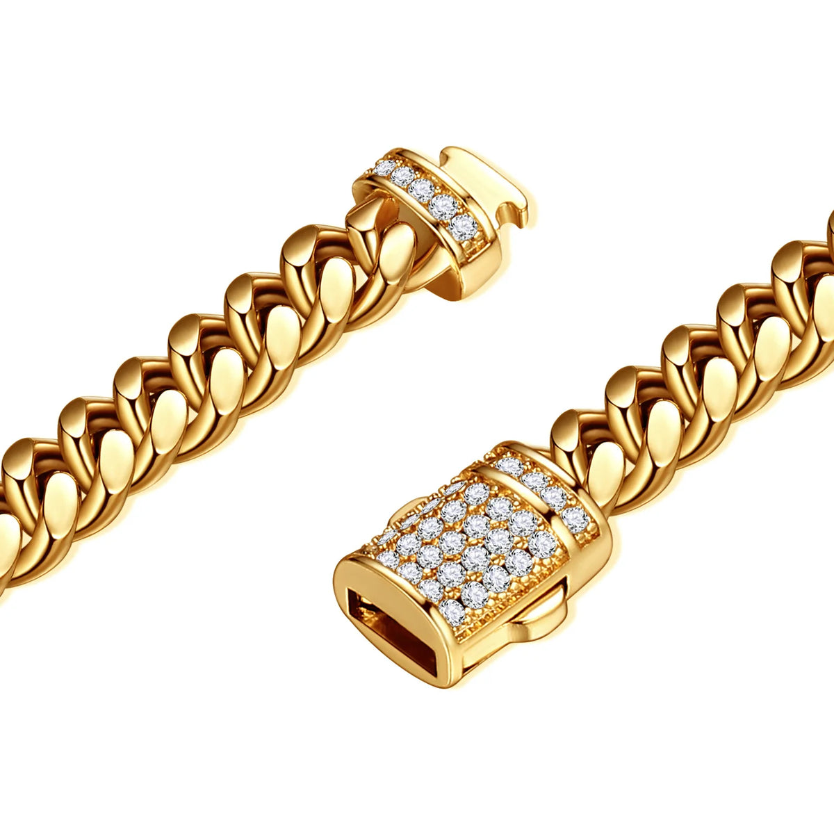 S&S Iced Out CZ Cuban Link Chain | 18K Gold Plated | S&S