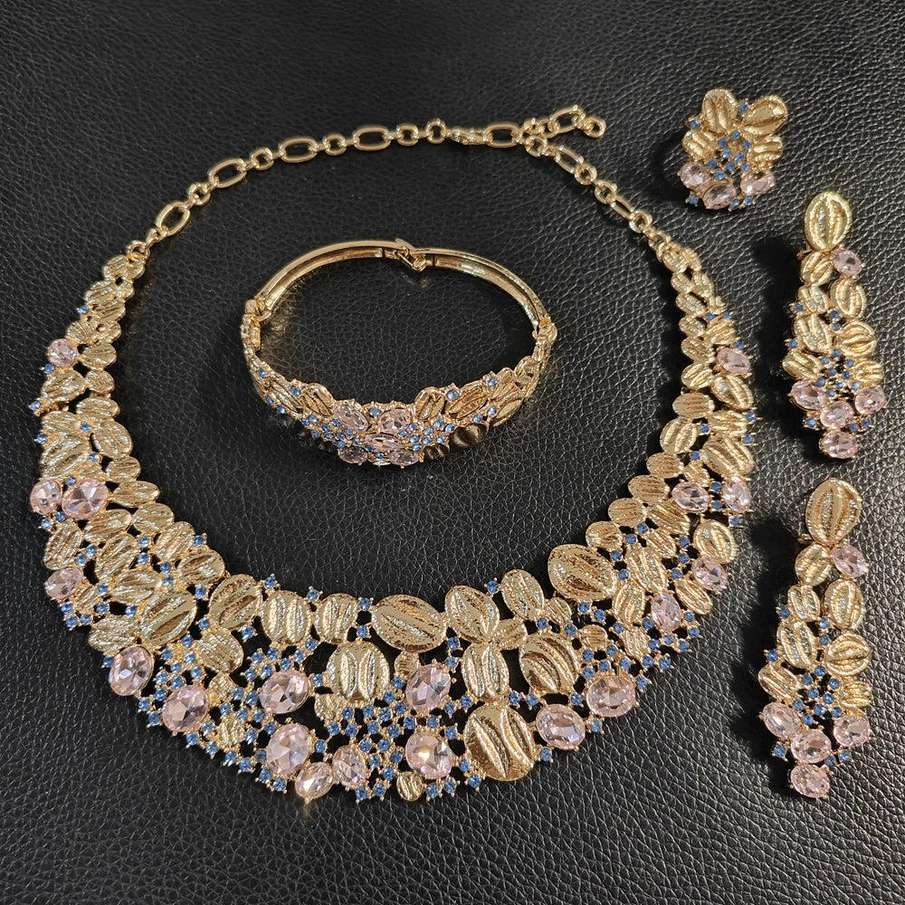 Zhuerrui Nigerian 18k Gold Plated Jewelry Set Brazil Gold Designer Wedding Jewellery Set Fashion Necklaces Jewelry Sets I006020