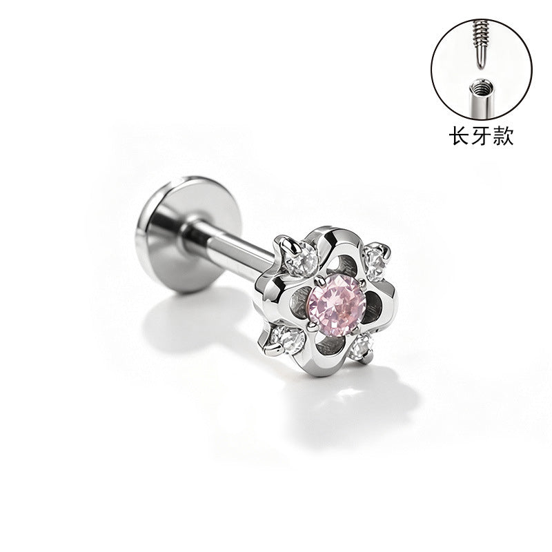 S&S ASTM F136 Titanium Zircon Helix Cartilage Stud | Gold | 31 Designs