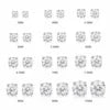 ArtistA 3mm-10mm Round Brilliant Cut Moissanite Stud Earrings 925 Sterling Silver Luxury Unisex Men Women Alice