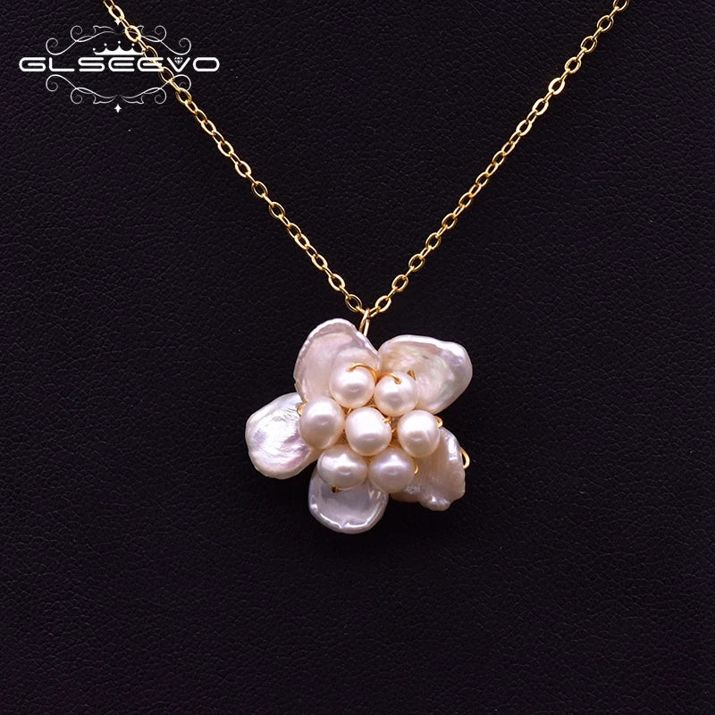 Natural Freshwater Pearl Pendant Necklace for Girl Party Gift Fashion Necklace Jewelry