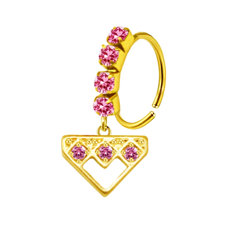 S&S Stainless Steel Dangle Hoop Nose Ring Collection | 66 Designs