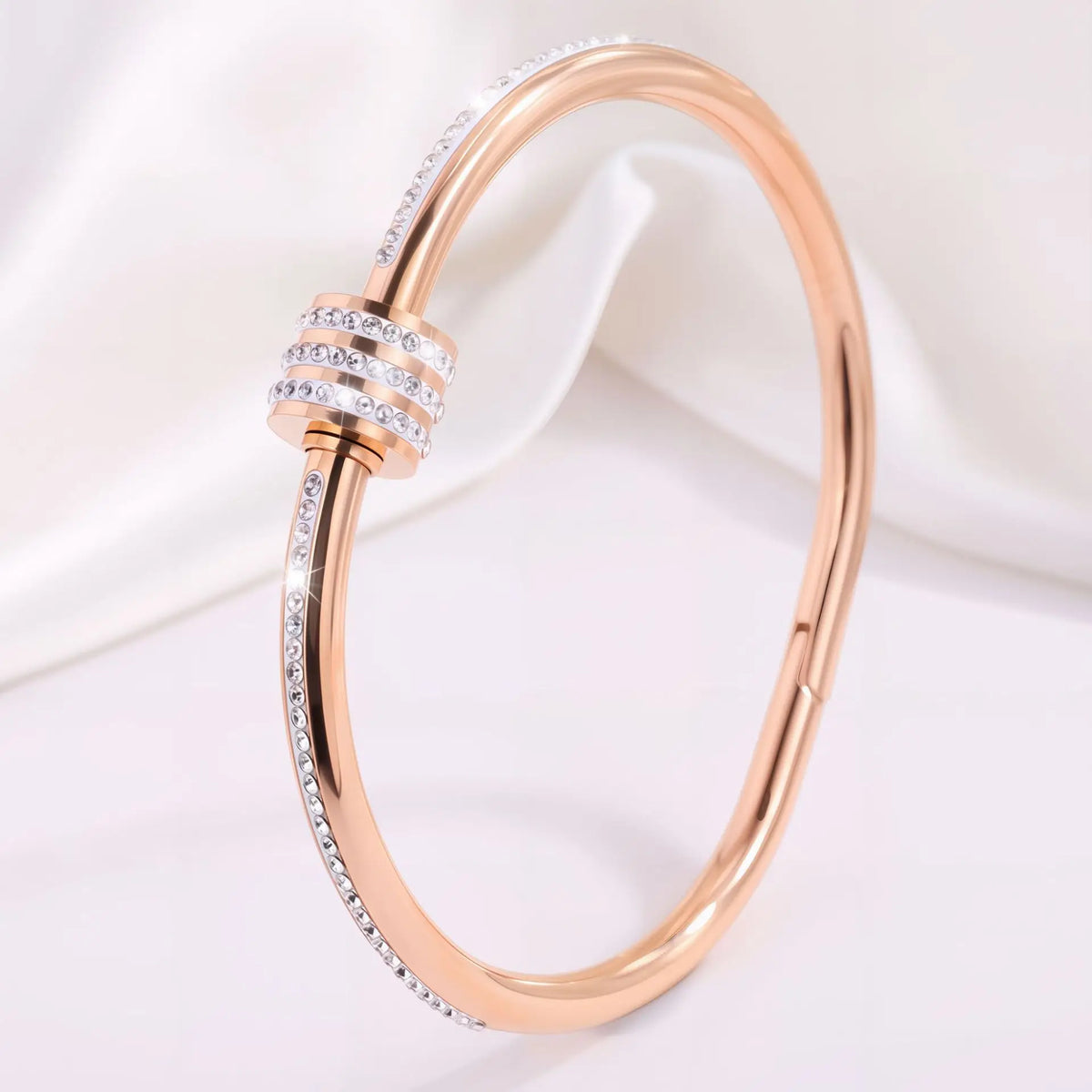 REBEL Stainless Inoxydable Stainless Steel 18K Gold Plated Roman Women Fashion Jewelry Bracelets Bangles