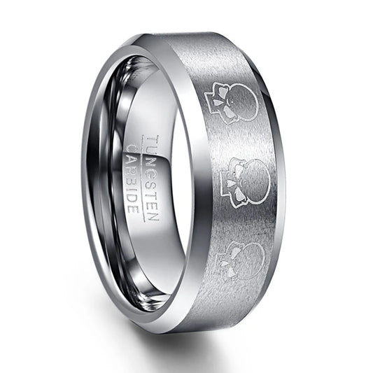 NEWLiFE REBEL Gesture View 8mm Ring in Tungsten