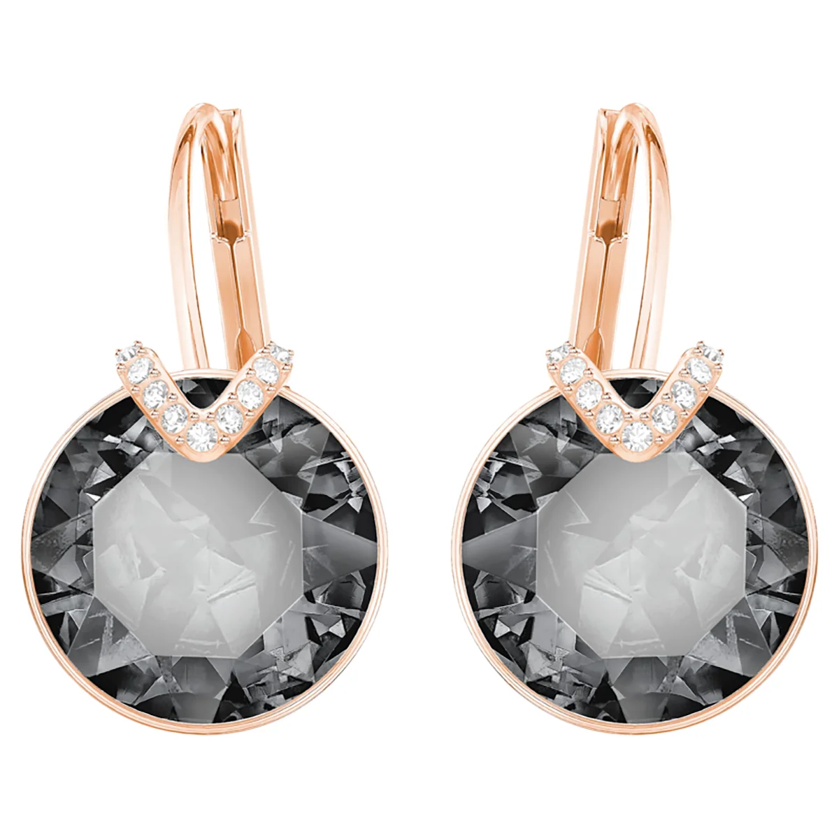 S&S Luxury Vintage Brass Zircon Sparkling Drop Earrings Elegant High-End Jewelry for Women for Parties & Special Occasions