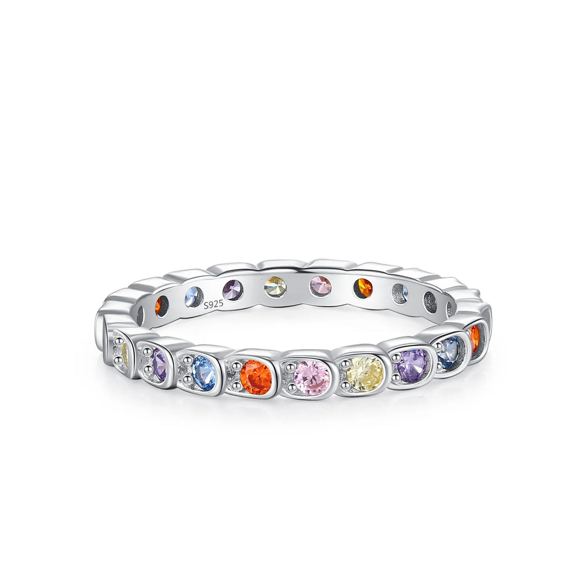 Anti-tarnish Women 925 Sterling Silver 5A 8A Zirconia Wedding Band Engagement Wedding Rings Fine Jewelry Customized Wholesale