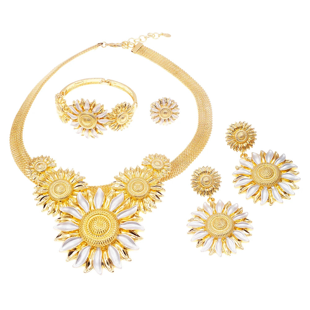 Zhuerrui Noble Brazilian Bridal Jewelry Set Brass Italian Gold Necklace Jewelry Fashion Nigerian Ladies Jewelry Set H00511