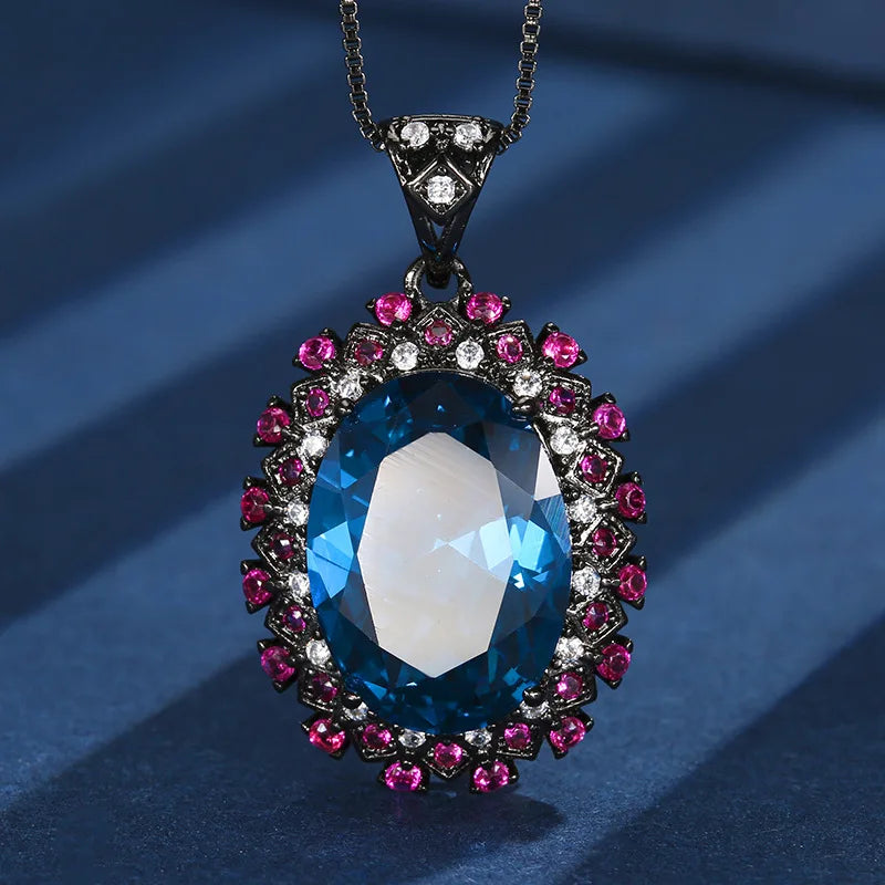Gemfiori High End Luxury Hot Selling New Product Colorful Gemstone Women's Luxury Suit Bride Wedding Accessories Collarbone Chain