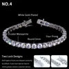 ArtistA Hip Hop Solid 925 Sterling Silver Moissanite Jewelry Tennis Chain Link Bracelet in Stock
