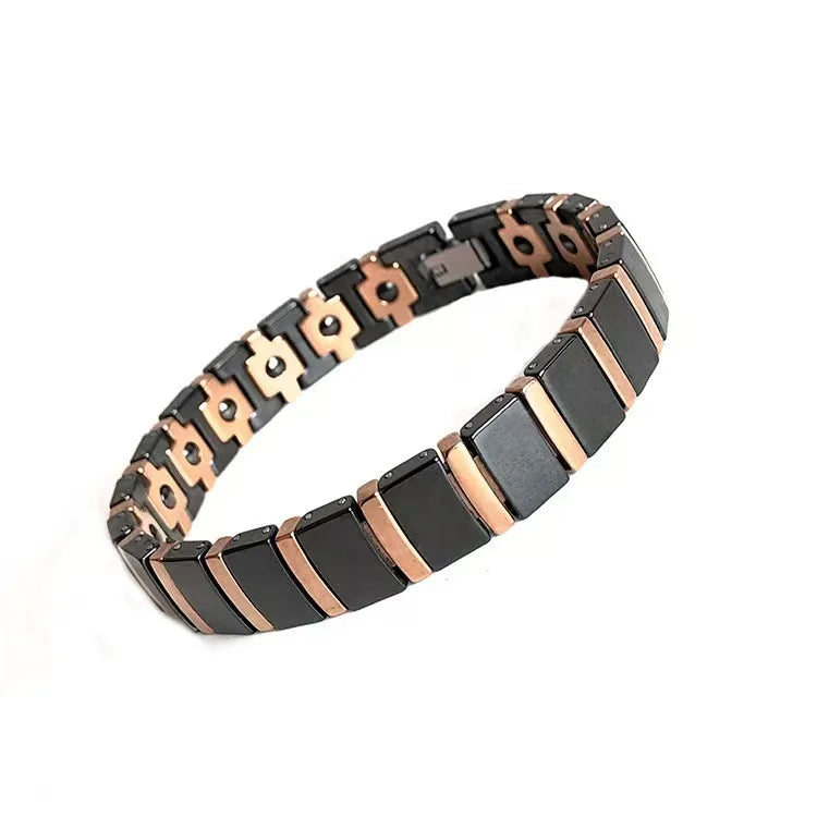 2026 Factory Wholesale Lady Men Couple Bio Negative Ions Tungsten Steel Magnet Therapy Massage Stone Hand Use Bracelet