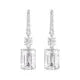 MUSHAN Jewelry Factory 925 Silver 8*11 High Carbon Diamond Earrings Rectangular Chamfered Flat 4 Carat Ear Hooks for Women