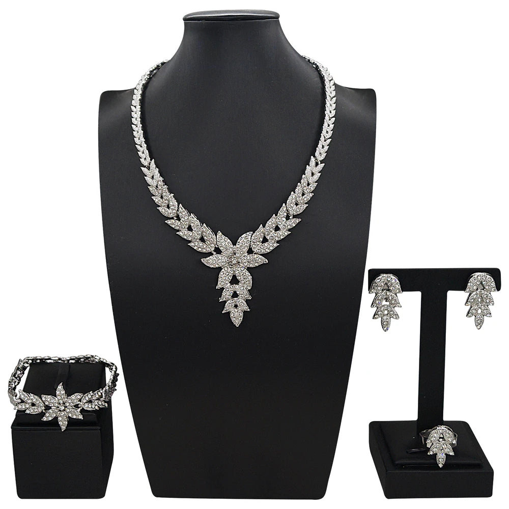 Zhuerrui Nigerian 18k Gold Plated Jewelry Set Brazil Gold Designer Wedding Jewellery Set Fashion Necklaces Jewelry SetsHB2501214