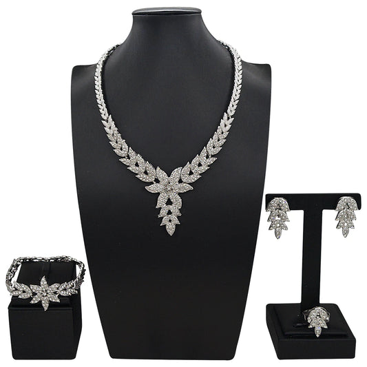 Zhuerrui Nigerian 18k Gold Plated Jewelry Set Brazil Gold Designer Wedding Jewellery Set Fashion Necklaces Jewelry SetsHB2501214