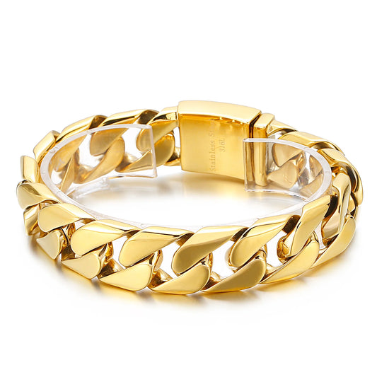 KALEN Domineering Male Stainless Steel Cuban Bracelet