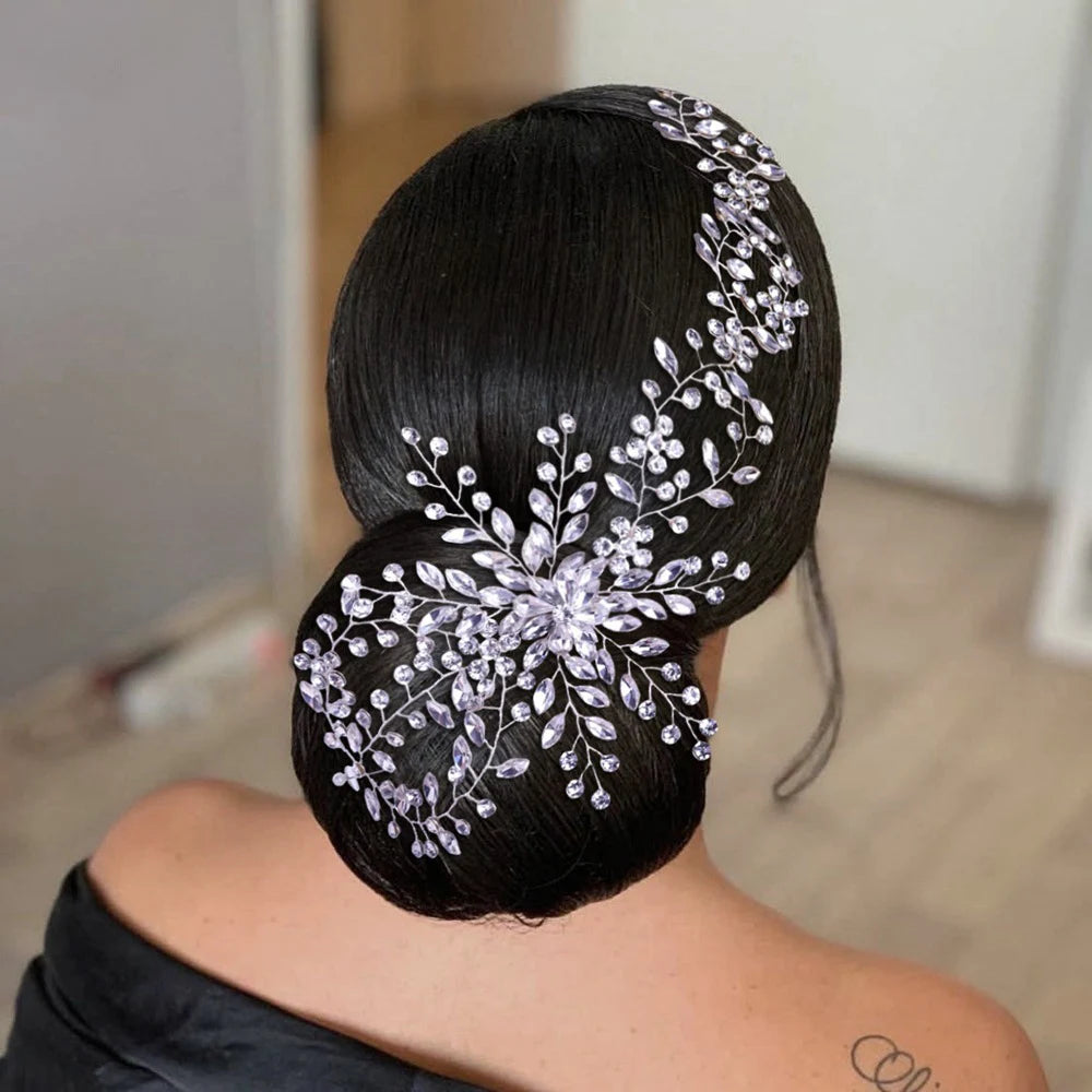 Luxury Hair Accessories Headband Women Bridal Crystal Rhinestone Headpiece for Women Party Prom