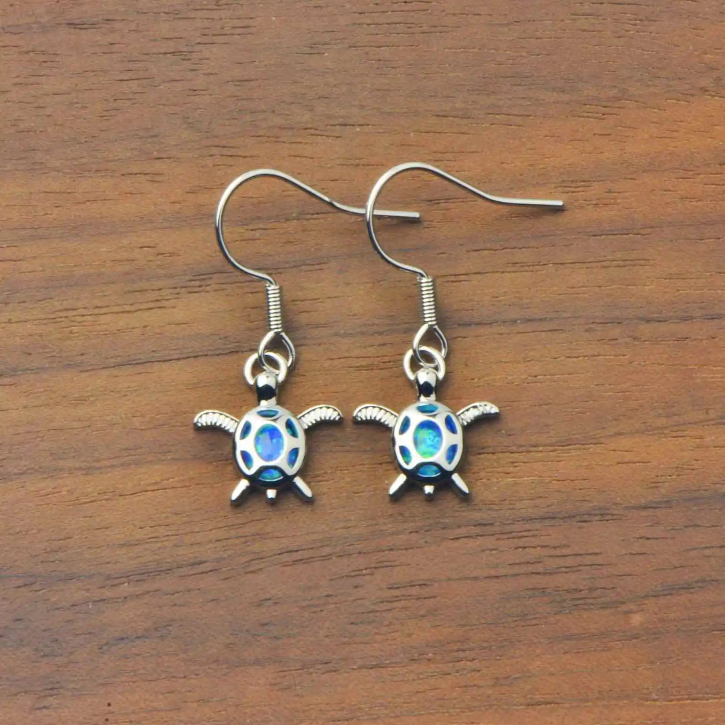 Aobao TikTok Viral Blue Opal Water Drop Earrings | Purple Crystal Accent Silver Plated Women's Engagement Jewelry-Trendy Bulk