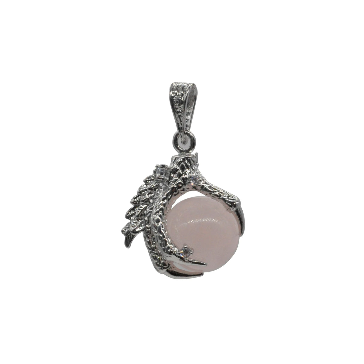 REDheart Womens Dragon Claw Pendant Necklaces Natural Gem Stone Beads 16mm Ball Crystal Quartz Women Men Yoga Gothic Jewelry