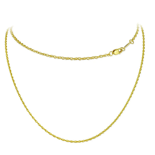 Silverelli | 925 Silver Double Cross Chain Pendant Necklace | High Carbon Diamond | Gold Plated