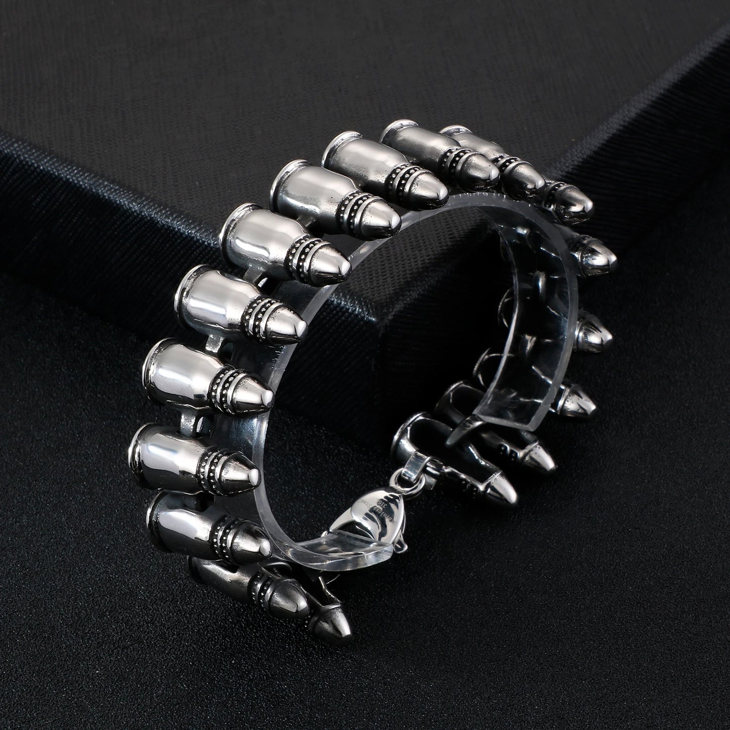 KALEN Fashion Personality Stainless Steel Bullets Bracelet Men