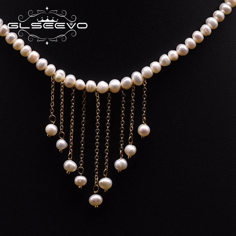 Original Natural Freshwater Pearl Necklace Couple Proposal Copper With 18k Gold-plated Pendant Jewelry
