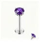 Youkeen G23 Titanium Piercing Earrings CZ Top Astm F136 Titanium Jewelry Long Thread  Top  Nose Rings Labret Helix Ear Stud