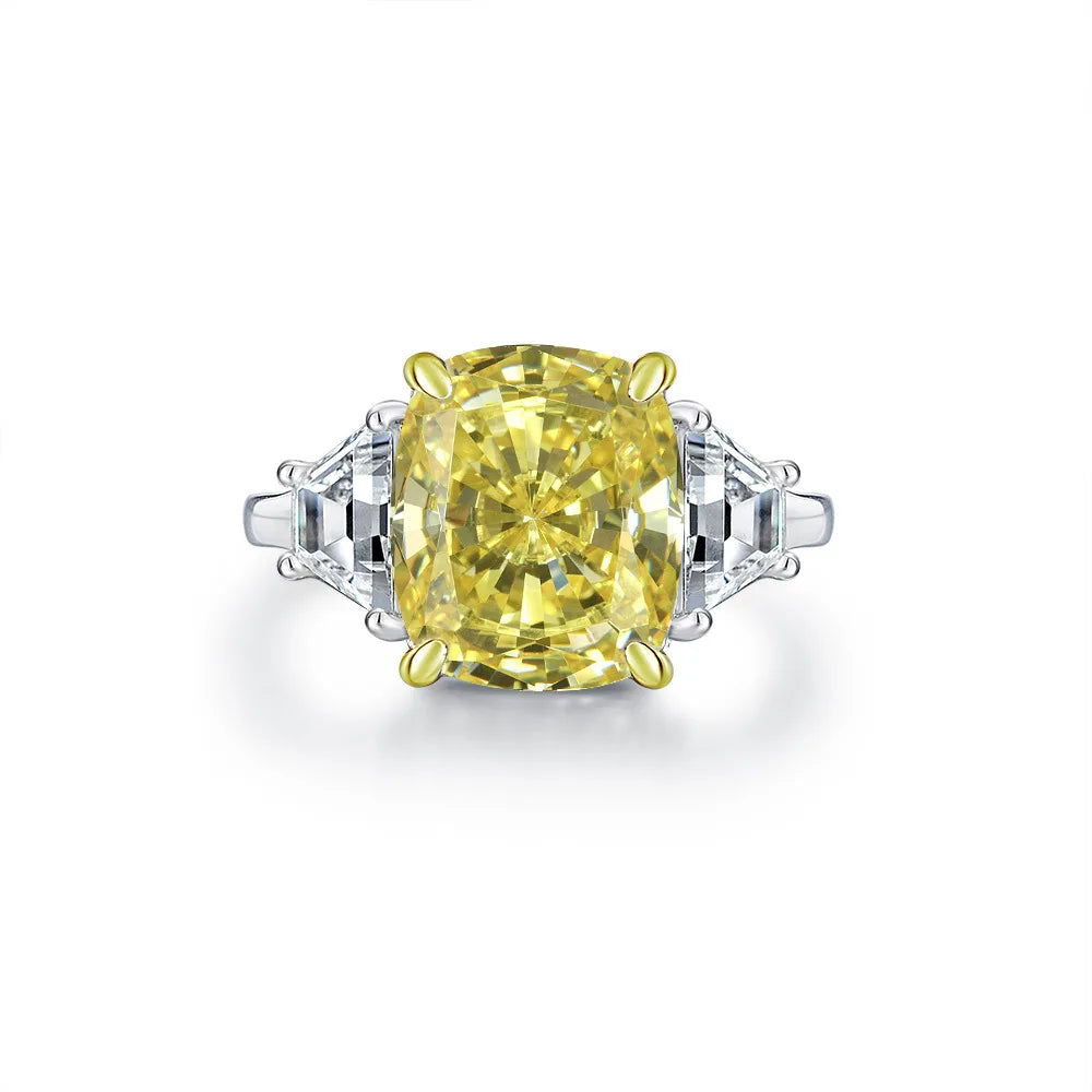 MUSHAN Jewelry Factory 10*12  6 Carat Pure Silver With Imitation Diamonds Simple and Elegant European and American Style