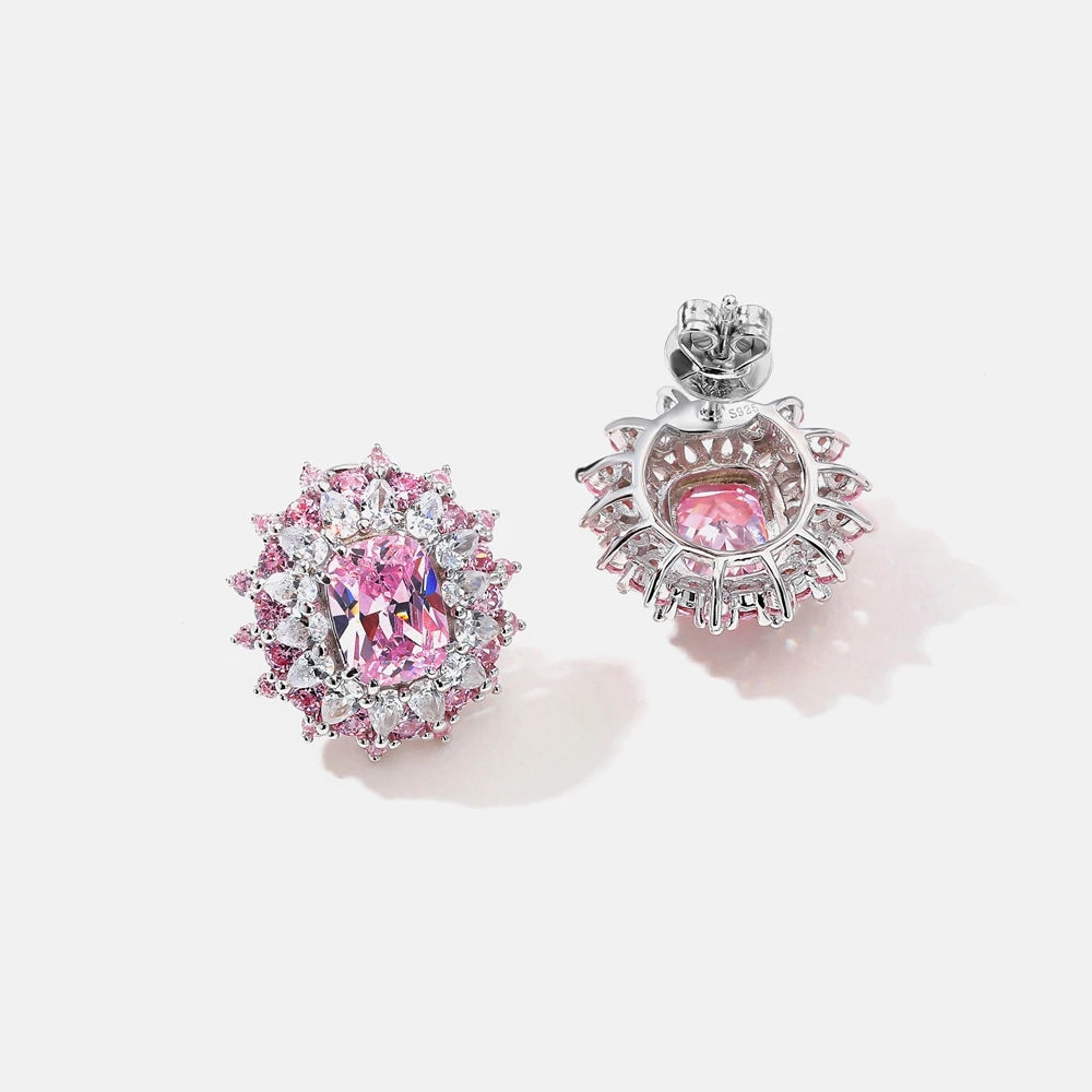 MuShan Jewelry Factory Pure Silver Stud Earrings Light Luxury and High End Accessories Earrings High End Earrings Silver Jewelry