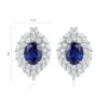 Gemfiori Anster High Quality S925 Lab Grown Sapphire Earring Stud Dainty Gemstone Stud Earrings for Women Daily Wear Gift