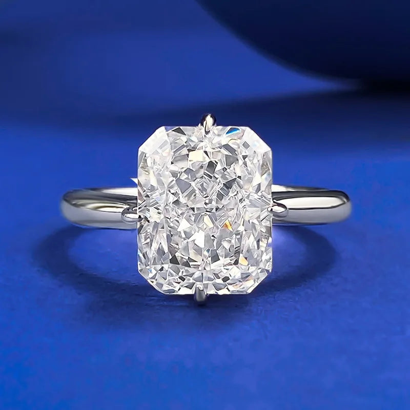Trendy Design 925 Sterling Silver 5A 8A Cubic Zirconia Ring Engagement Wedding Rings Custom Fine Jewelry Manufacturing Supplies