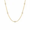 Gioiellieri 18K Solid Gold Bezel Diamond Necklace Lab Grown Brilliant Cut IGI Certified Customized Fine Jewelry