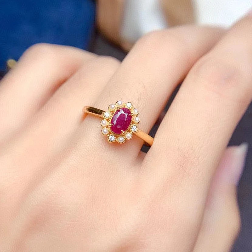 S&S Natural Ruby Jewellery – 925 Sterling Silver – Gold Plated – Ring, Pendant, Earrings & Set – Collection