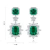 Gemfiori Anster High Quality S925 Lab Grown Emerald Earring Stud Dainty Gemstone Stud Earrings for Women Daily Wear Gift