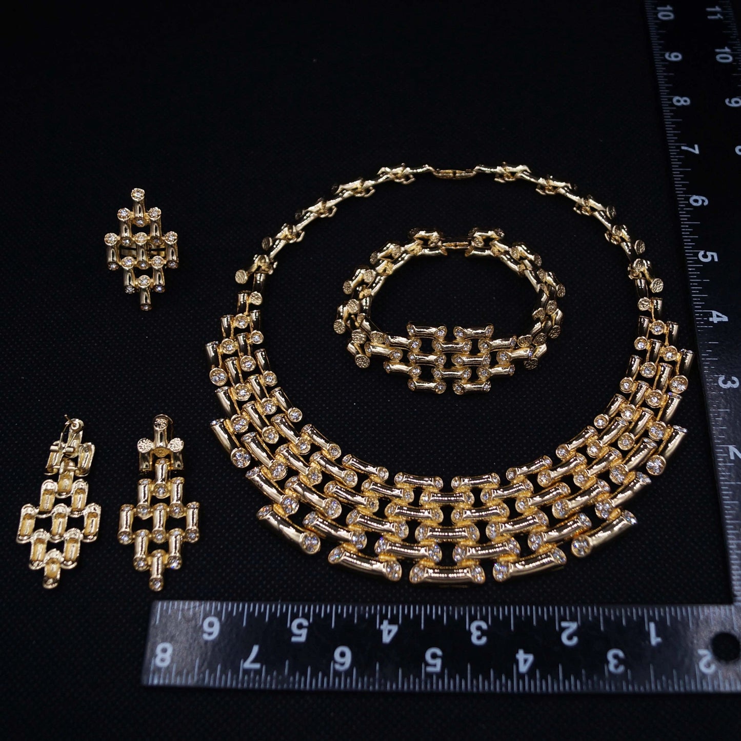Zhuerrui Hot Selling Luxury Exquisite Jewelry Set Unique Personality Bamboo Chain Italian Engagement Ring Wedding JewelryH00777