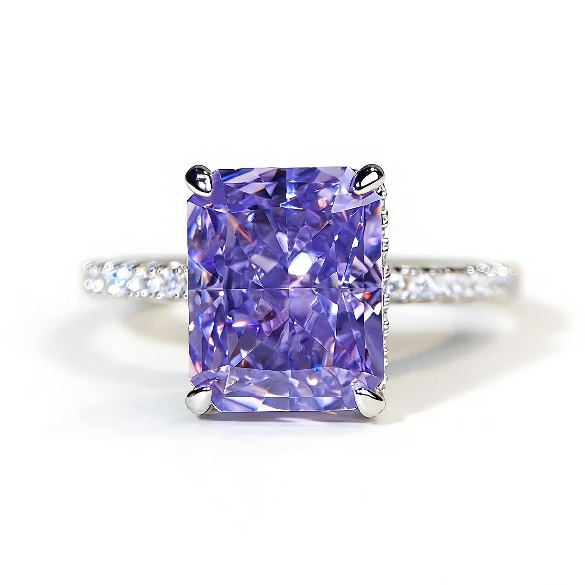 Waterproof Women 925 Sterling Silver Iced Out 5A Zirconia Ring Engagement Anniversary Candy Colors Rings Jewelry Supplies