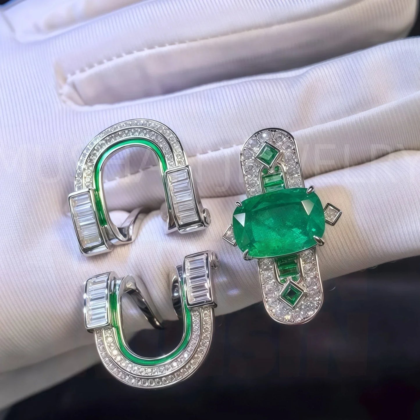 MUSHAN Jewelry Factory Luxury 925 Sterling Silver Rings Women Spinel Gemstones Ring Blue Green Stones Certificate Ring Jewelry