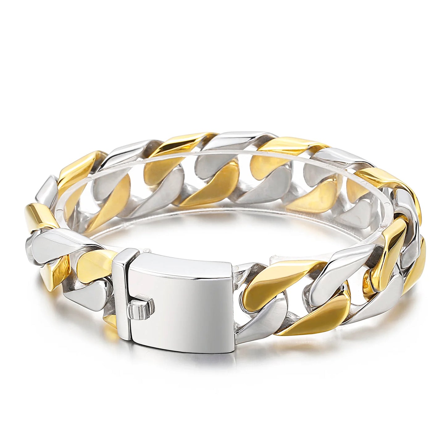 KALEN Domineering Male Stainless Steel Cuban Bracelet