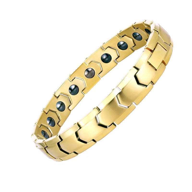 Magnetic Therapy Bracelet Health Care Germanium Energy Magnetic Therapy Titanium Steel Bracelet for Men