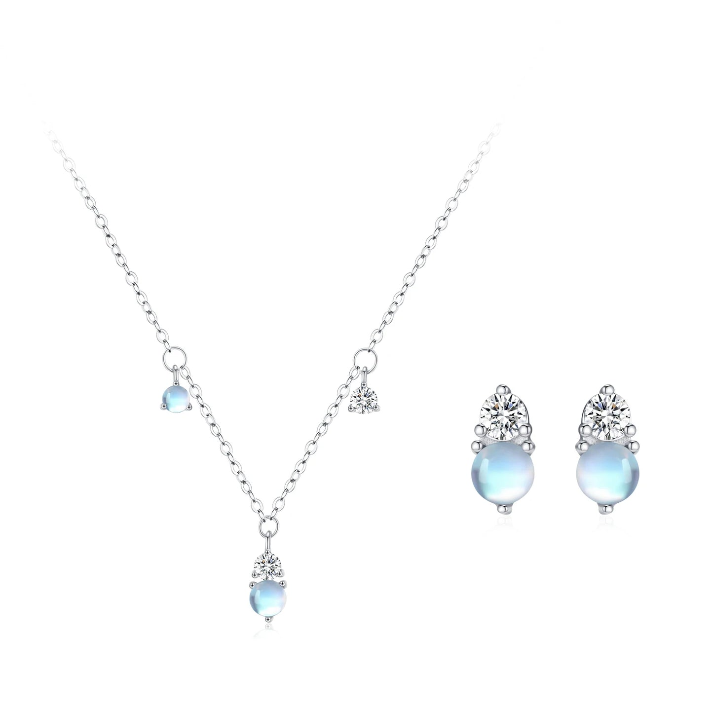 Ailmay 925 Sterling Silver Luxury  Jewelry Set Emerald Green CZ Necklace & Hoop Earrings For Women Wedding Jewelry Gift