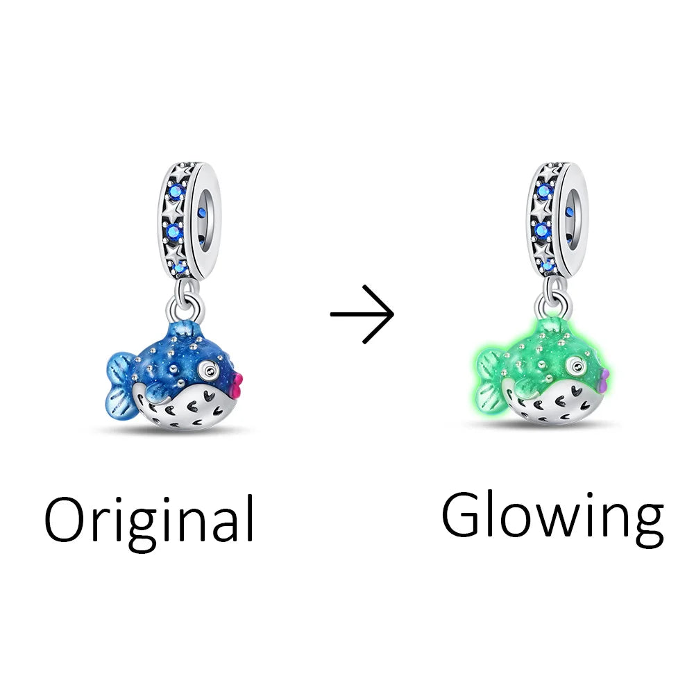 S&S Engraved Glow Pendant Charm | Silver Plated | S&S