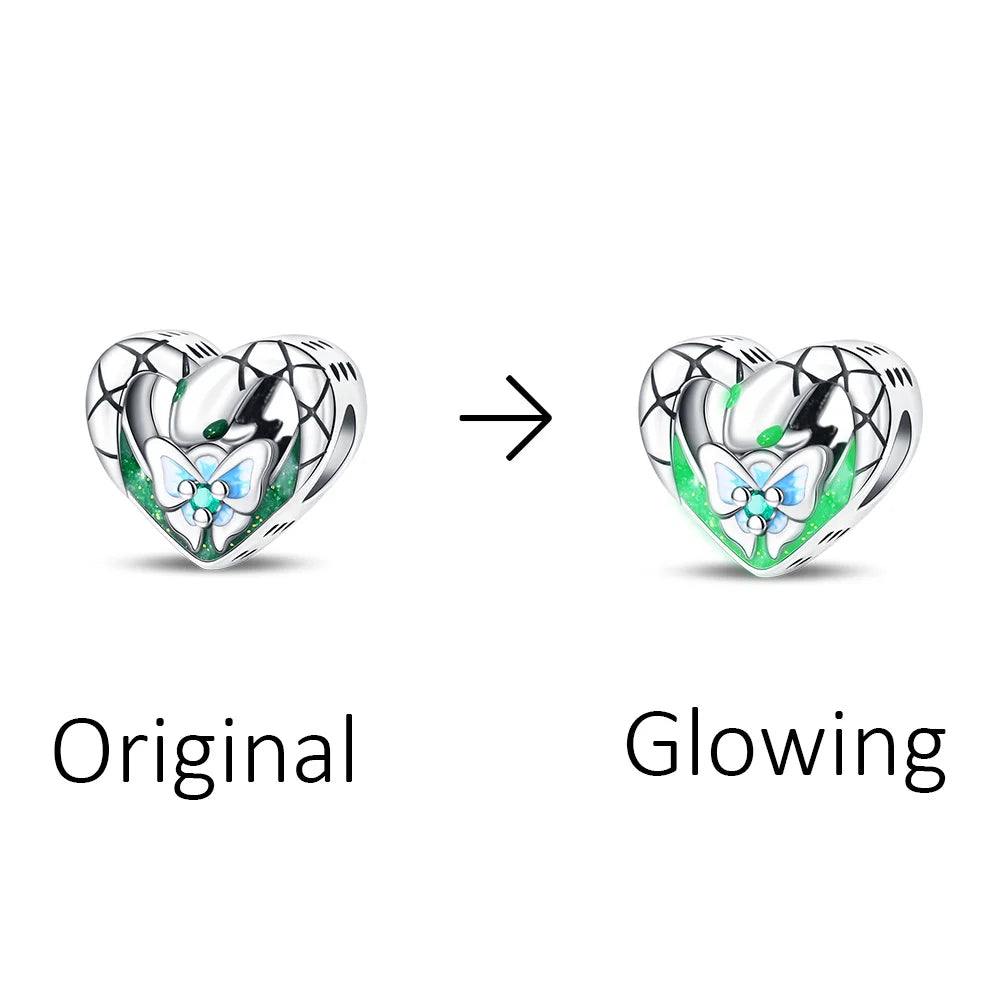 S&S Engraved Glow Pendant Charm | Silver Plated | S&S