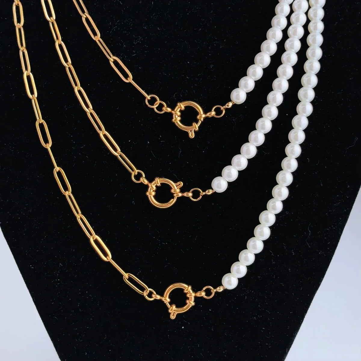 FASHIONISTA Non Tarnish Waterproof Choker Women Stainless Steel Chain Jewelry Making PVD Gold Plated Chunky Necklace DIY Handmade Link Chain