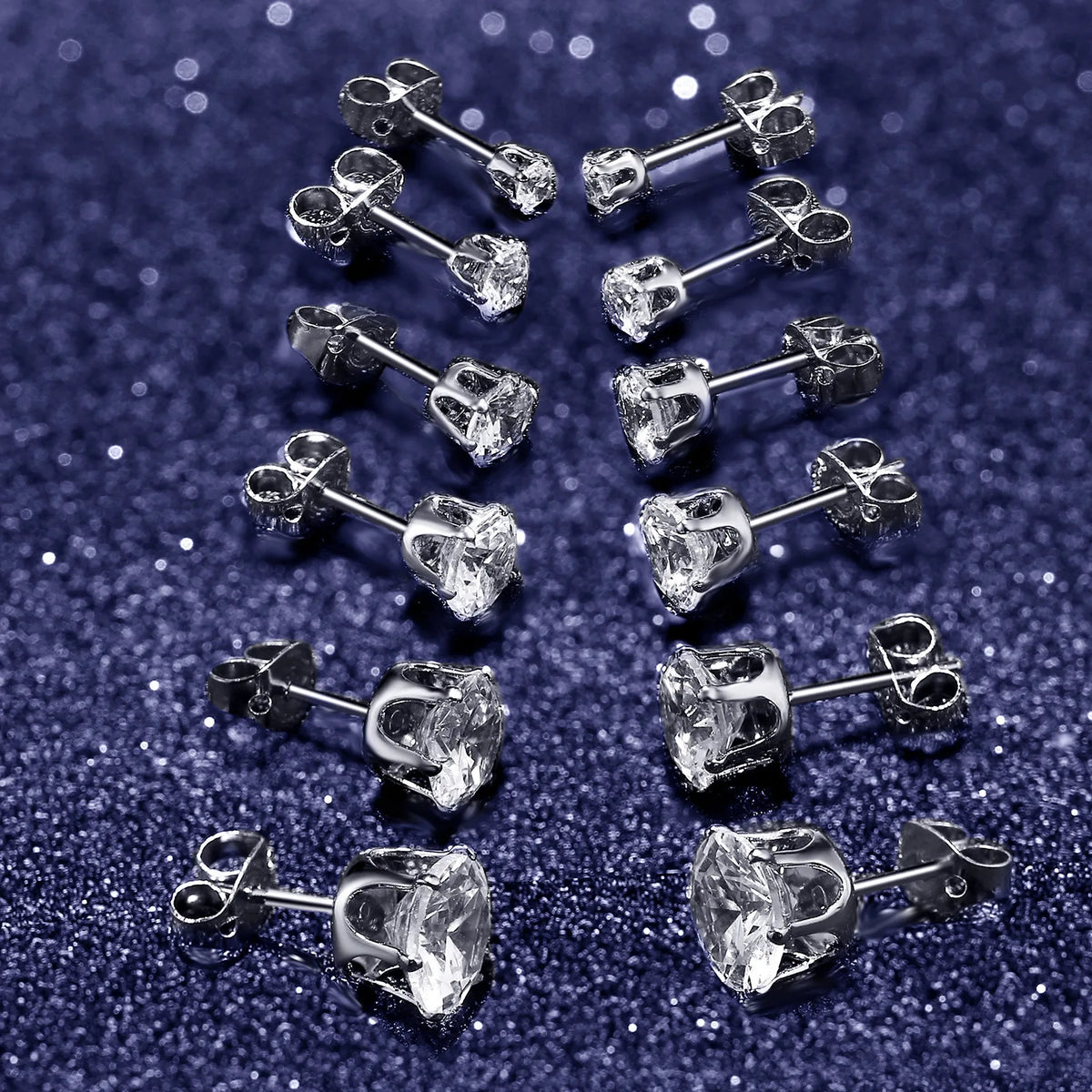 S&S Stainless Steel Zircon Hoop Drop Earrings — S&S Collection